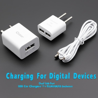 Καλή τιμή. Διπλός φορτιστής αυτοκινήτου USB 2.4A 3.0A για πρίζες ΕΕ AU UK US σε απευθείας σύνδεση