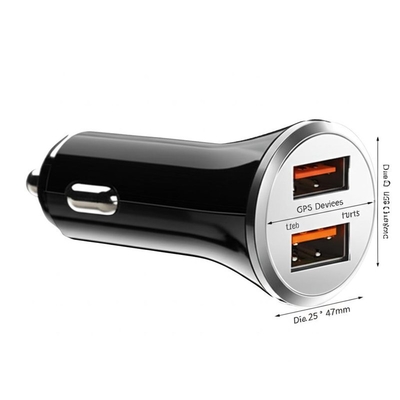 Καλή τιμή. Διπλό φορτιστή αυτοκινήτου USB 2.4A 3.0A για είσοδο 12V-24V σε απευθείας σύνδεση